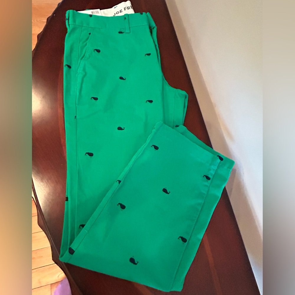 NWT Green Pants with Blue Whales by Joe Fresh. Size 30